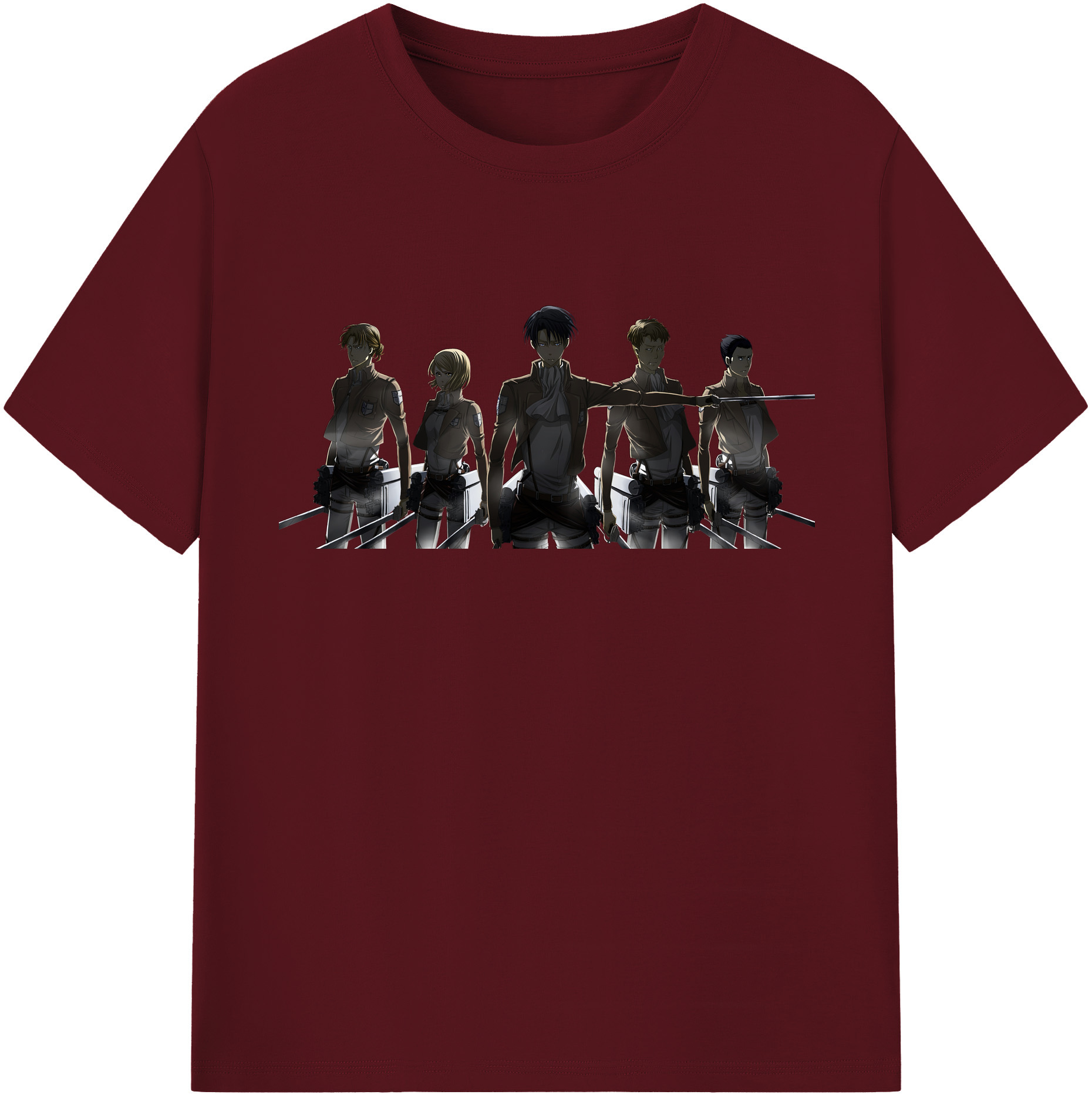 （画像用） 進撃の巨人 Attack on Titan 綿100％半袖Tシャツ（フロントプリント）